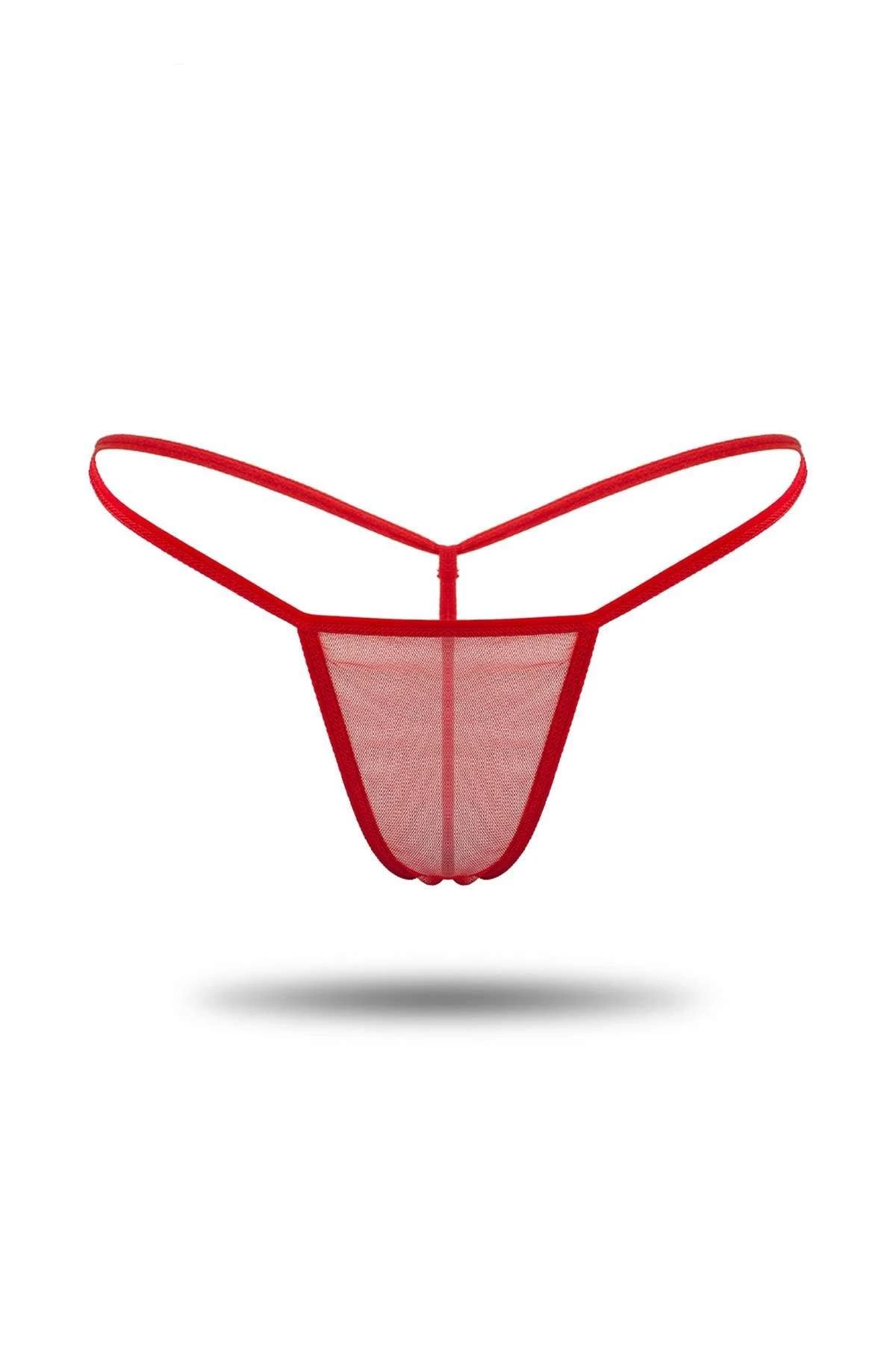 Kırmızı Tül Tanga TM1115 - 2